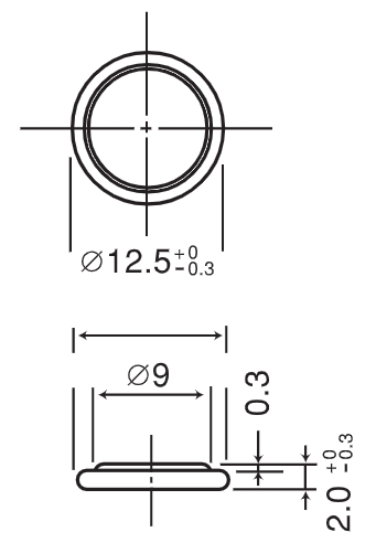 CR1220 Dimensions
